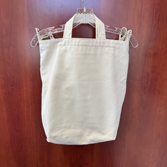 New Baggu Herbivore duck tote bag Levander writing Natural Canvas Recycle Cotto - Picture 12 of 14